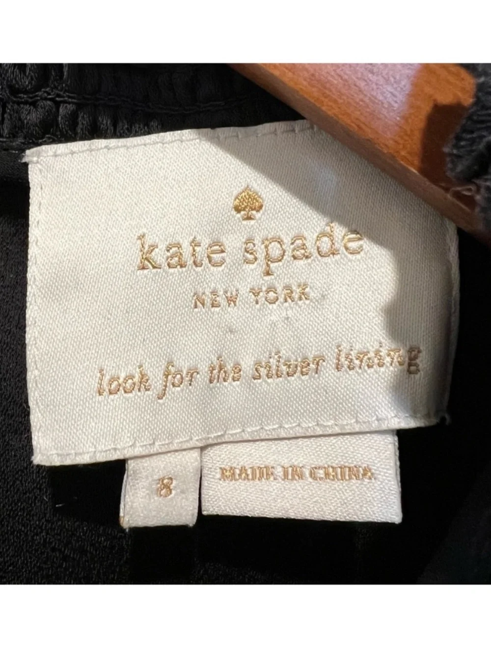 Kate Spade New York Shift Dress Flutter Sleeve Size 8 Black Classic LBD